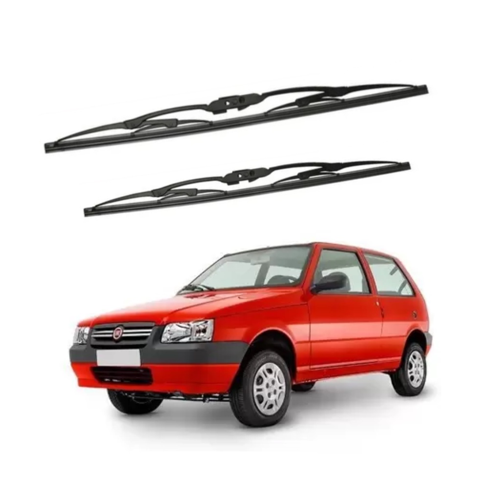 Kit Palheta Limpador Parabrisa de Ferro Dianteira + Traseira Fiat Uno 1984 a 2013 em Oferta na Shopee