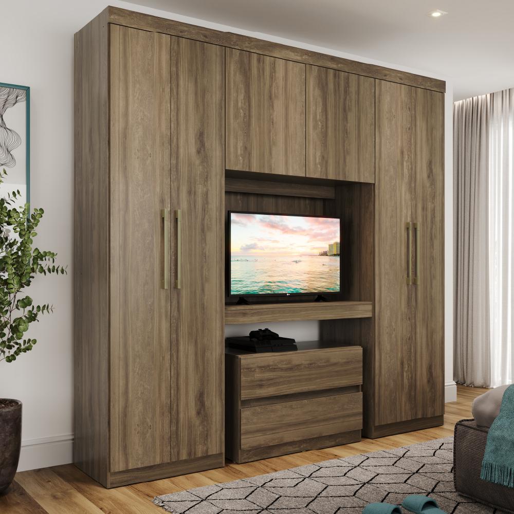 Guarda Roupa Casal 6 Portas 2 Gavetas Porto Legno Carraro - Home & Living