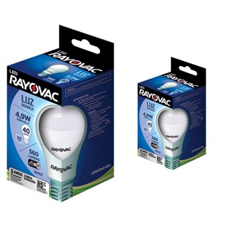 02 Lampadas LED 4,9 Luz Branca 6500K Rayovac bulbo soquete E27 Luz Fria
