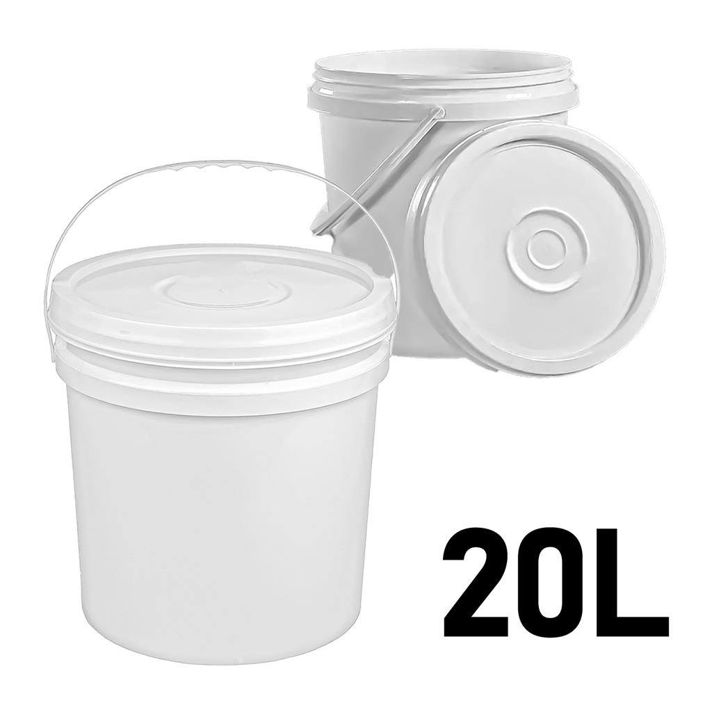 Balde Alimenticio 20 Litros Plastico Com Alca Plastica - Jaguar Plasticos