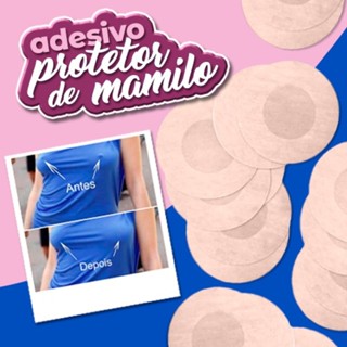 Kit 10 Adesivo Protetor Mamilo Bico Aureola Tapa Seios Redondo (5 Pares) Azulzinho Redondo