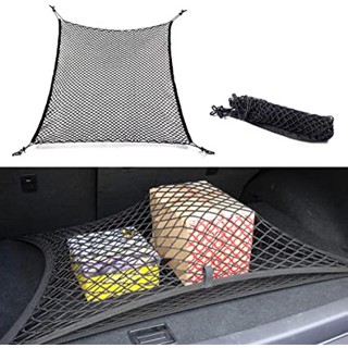 Rede Bolsa Para Carro Porta Malas Com Ganchos em Poliéster porta Objetos Universal 80x60