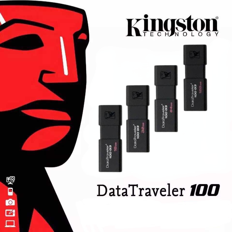 Unidades Flash USB Kingston DT100G3 16GB 32GB 64GB 128GB 256GB 3.0 Pen Drive De Alta Velocidade