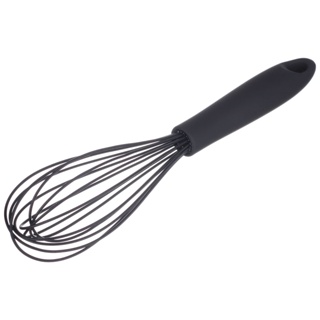 Batedor Manual Fio Silicone C/ Cabo Em Pp Preto 31cm Batedor de Bolo e Massas Fouet em Oferta na Shopee