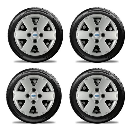 Jogo 4 Calotas Ford Ka 2003 Aro 13