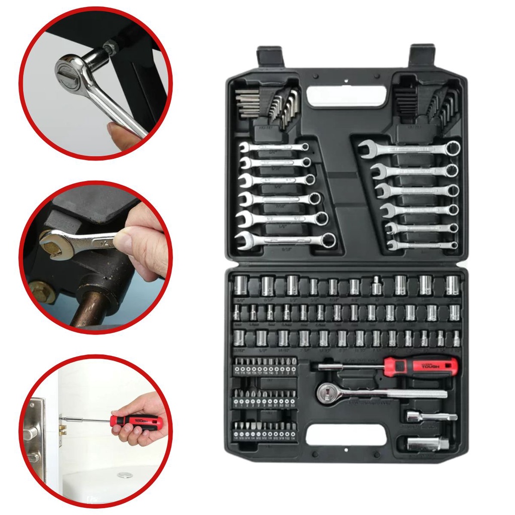 Jogo De Chave Soquete Aço Profissional 113 Peças Com Maleta em Oferta na Shopee
