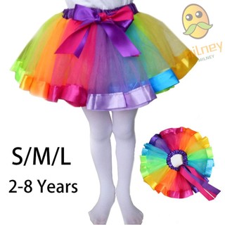 MILLNEY Saia Tutu Arco-Íris Princesa Bebê Bonitinha