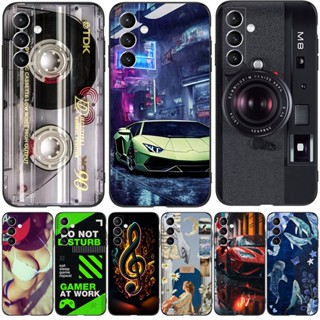 Para Samsung Galaxy A14 5G Capa Traseira Do Telefone Silicone Macio Protetor De Preto Tpu Case De Carro Menina De Jogo De Gato