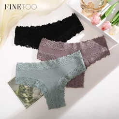 Finetooo Calcinha De Algodão Para Mulher Renda Floral Confortável Feminina Lingerie S-XL