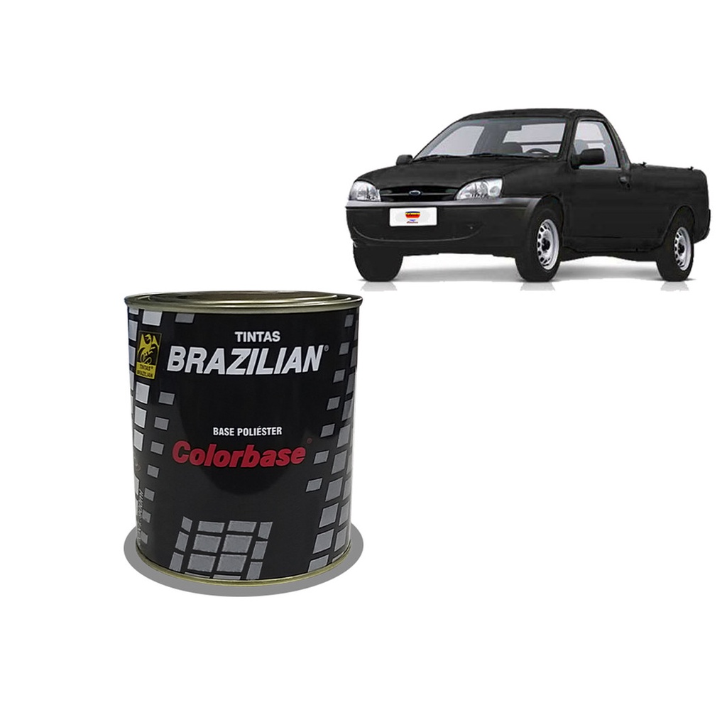 Tinta Automotiva Colorbase Brazilian Base Poliéster Ford Preto Ebony 900 Ml 2002 2003 2004 2005 2006 2007 2008 2009 2010 2011 2012 2013 2014 2015 2016 2017 2018 2019 2020 2021
