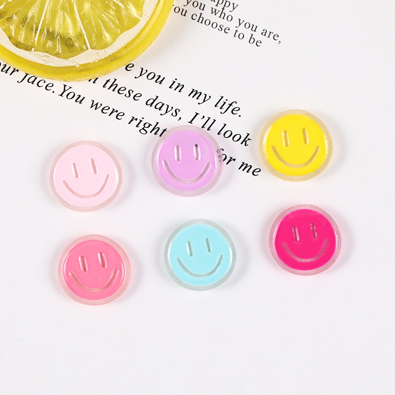 Acessórios para sandálias Cute Cartoon Colorful Smiley Face 2.5D Resina Botão De Encanto Para Sapatos De Bricolagem em Oferta na Shopee