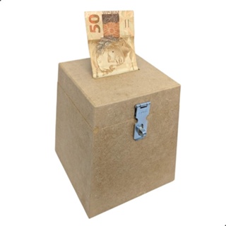 Urna Piramide Mdf Caixa Sugestões Cupon Sorteio Fecho em Oferta na Shopee