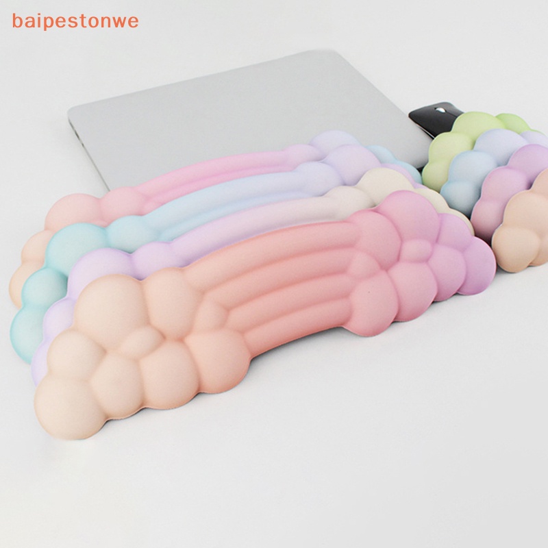 [baipestonwe] Teclado Ergonômico Nuvem De Pulso De Descanso Do Borracha Antiderrapante Almofada De Mesa Mão De Escritório Rato Apoio Suave Acessórios