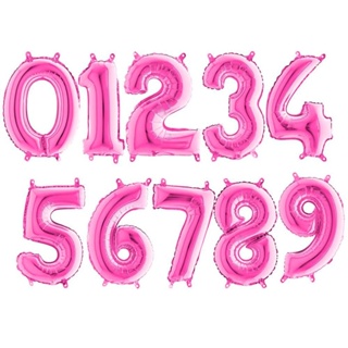Balão De Número Metalizado Artimagem Pink 70 Cm em Oferta na Shopee