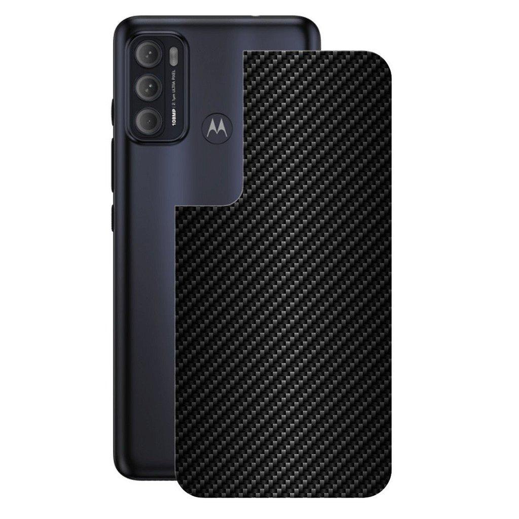Película para Moto G60 -Traseira Fibra Carbono Preta-Gshield - Mobile & Gadgets