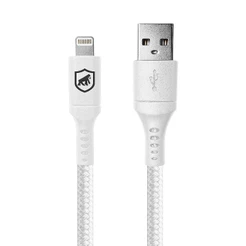 Cabo em Nylon Survivor para iPhone Lightning / USB - 1,5m - Branco - Gshield