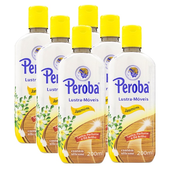kit 6 Lustra Móveis Peroba Jasmim King 200ml