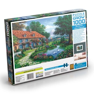 Quebra Cabeça Recanto dos Cisnes 1000 Peças - Grow em Oferta na Shopee