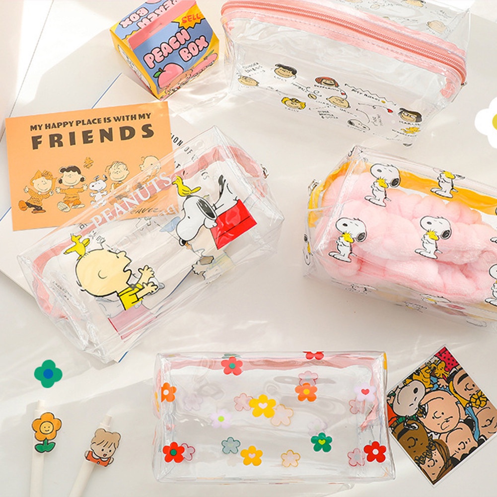 Grande caixa Estojo Transparente Grande De Plástico Com Capacidade Para Armazenamento De Lápis