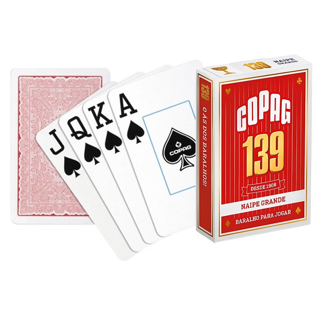 Baralho 139 Tradicional Vermelho Naipe Grande 91024 - Copag - Hobbies & Collections
