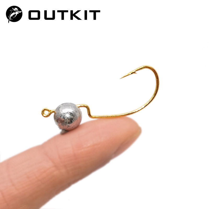 OUTKIT Jig Mini Anzol De Cabeça 1g/2g/3g 10pcs/Lot Rockfishing Hook Lure Grank Acessórios De Pesca De Minhocas Macias em Oferta na Shopee