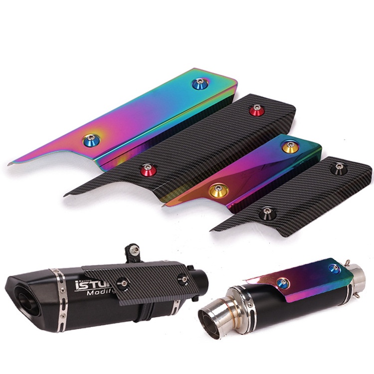 Universal Motocicleta Ponta De Escape Escudo Térmico Aço Inoxidável Anti Escaldante Calor Capa Protetora