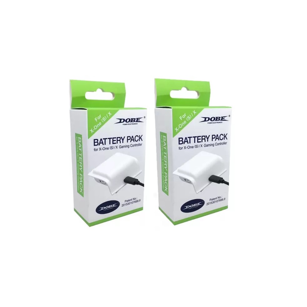 Kit 2 Bateria Para Controle Xbox One S/x Branca Dobe