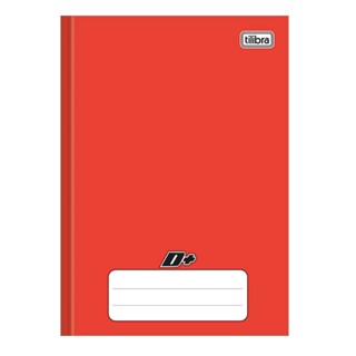 Caderno brochura capa dura 1/4 96 folhas D mais Vermelho Tilibra