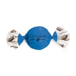 Papel para Trufa 14,5x15,5cm Cacau Azul - 100 Folhas | Cromus para Trufas e Bombons - Rizzo