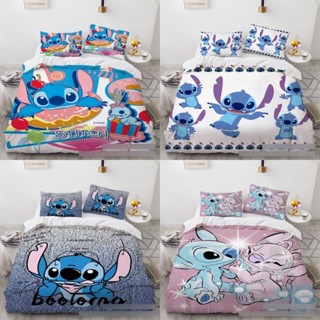 Desenho Animado Stitch 3 Em 1 Conjunto De Roupa De Cama Lençol Cobertura Acolchoada Travesseiro Fato De 5