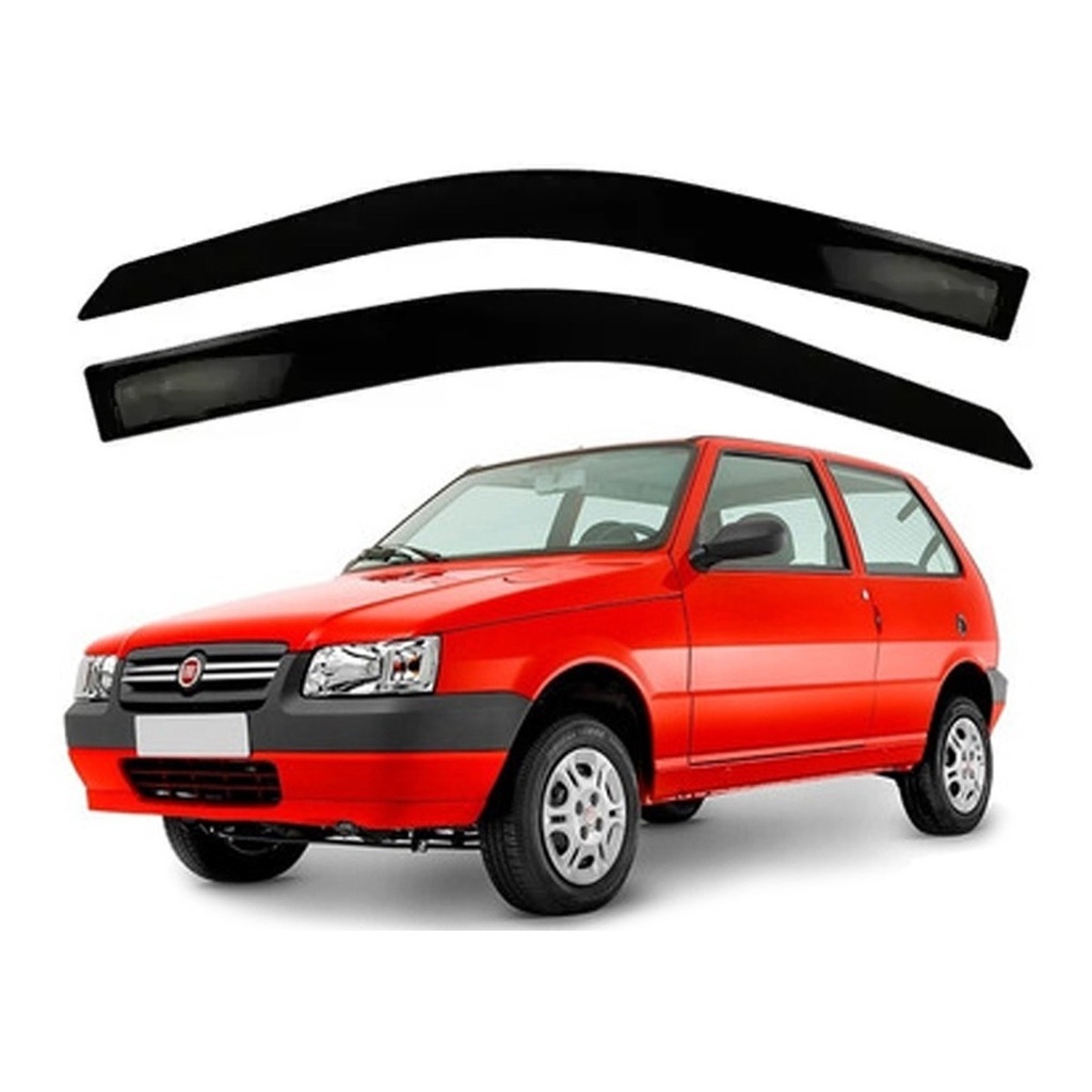 Calha De Chuva Defletor Fiat Uno Fire 2002 2003 2004 2005 A 2013 2 Portas Fumê Ecoflex 40.009A