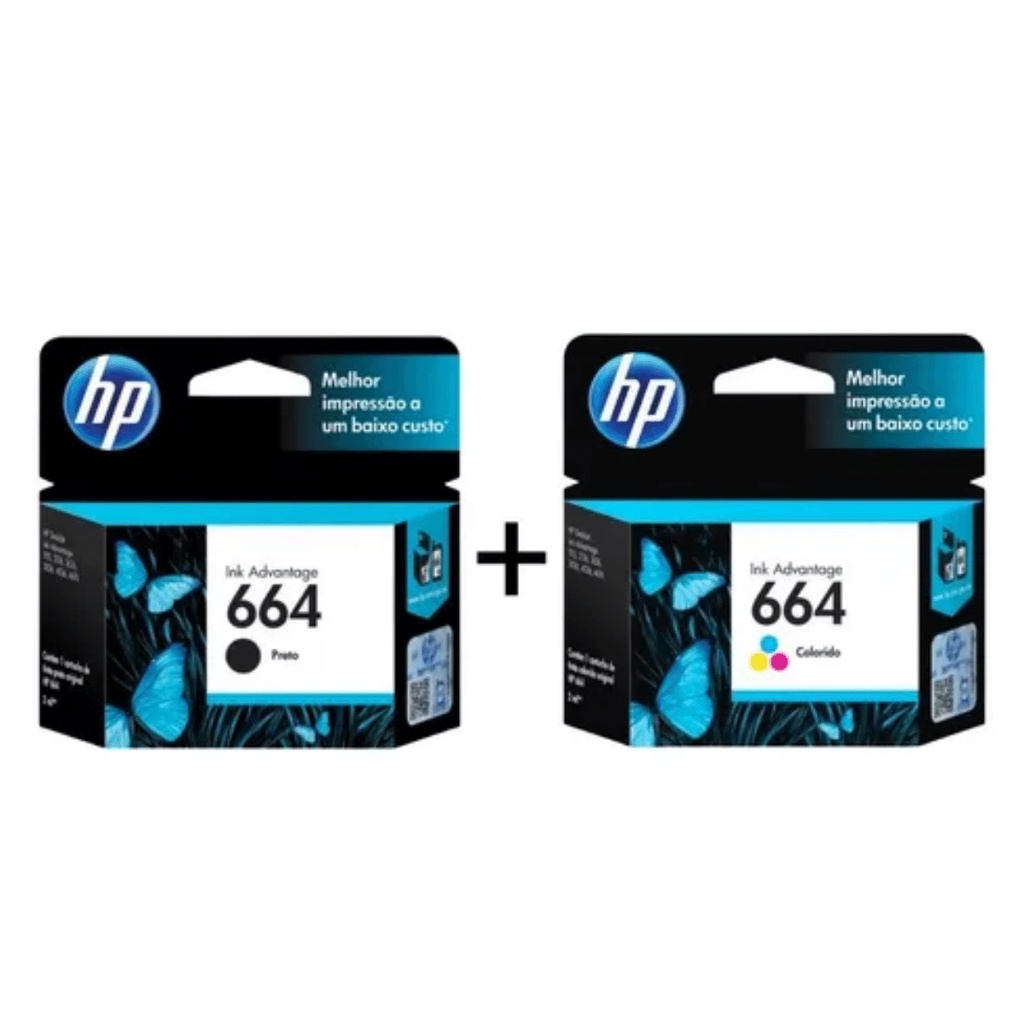 Cartucho De Tinta HP 664 Preto E Colorido Advantage Original