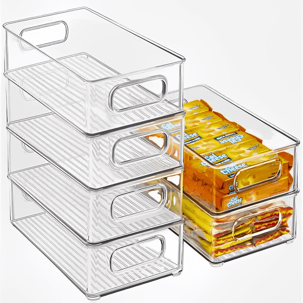 ORGANIZADOR MULTIUSO GELADEIRA KIT COM 6 ARMÁRIOS DESPENSA LAVANDERIA ALIMENTOS FRUTAS ESC...