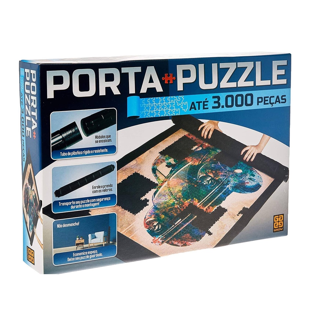 Porta Quebra Cabeça Ate 3000 Peças 03604 - Grow