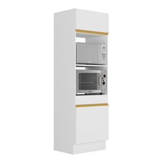 Paneleiro com Rodapé 2 Portas para Forno e Microondas Veneza GW Multimóveis MP2116 Branco em Oferta na Shopee