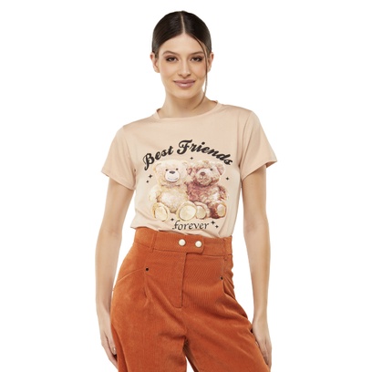 Camiseta Best Friends TED Feminina Blusa Baby Look