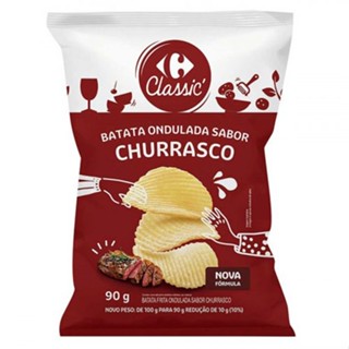 Batata Frita Ondulada Churrasco Classic 90g Carrefour