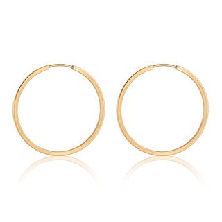 Brinco Ouro 18k 750 Argola redonda 2.2cm caixinha presente
