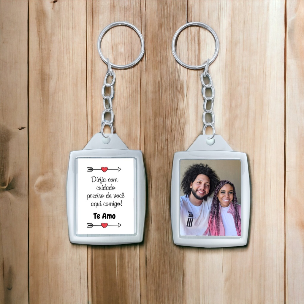 Chaveiro personalizado com foto Dirija com Cuidado - Te Amo - Presente Namorados em Oferta na Shopee