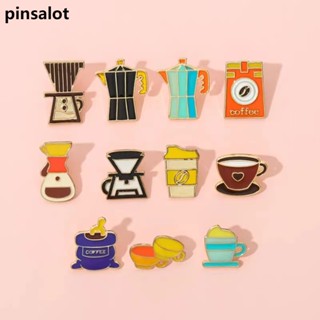 Alfinetes De Café Esmaltados À Mão Canecas Personalizadas Em Grão Broches De Lapela Crachás