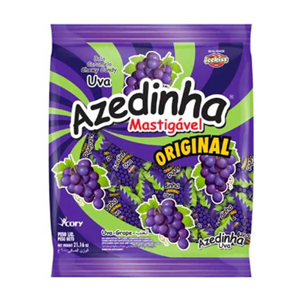 Bala Mastigável Azedinha Uva 500g - Ice Kiss
