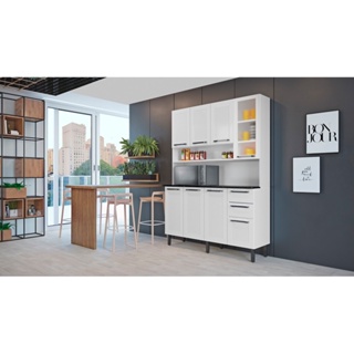 Armário Itatiaia Florença 8 Portas, 2 Gavetas 140  Branco Neve em Oferta na Shopee