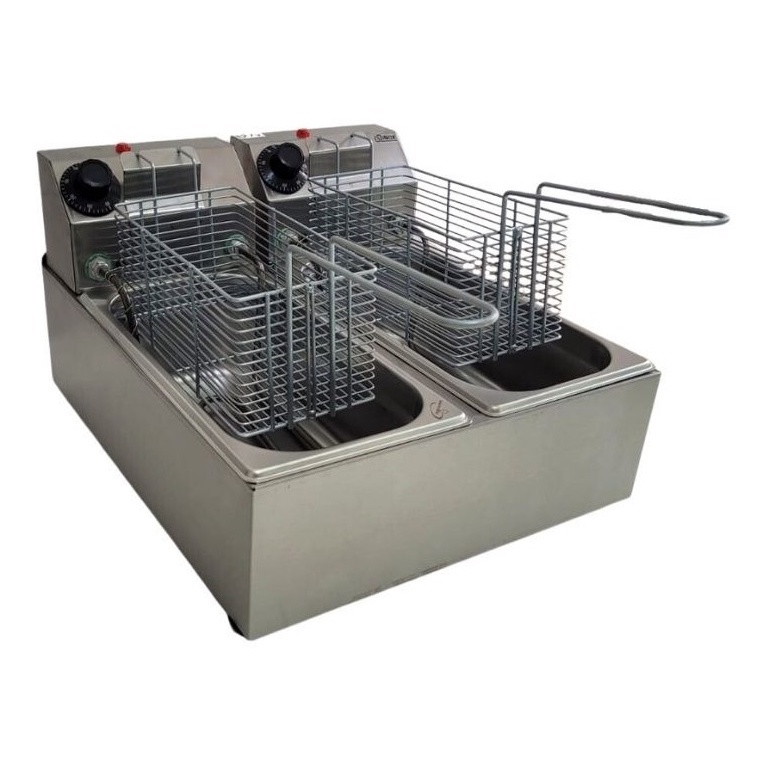 Fritadeira Industrial Gg Inox 6 L Aco Inoxidavel 2 Cubas