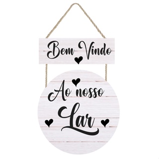 Placa decorativa Seja bem vindo ao nosso lar PL210 em Oferta na Shopee
