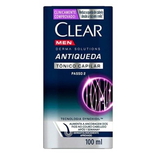 Tônico Capilar Antiqueda Clear Men Derma Solutions Passo 2 Com 100Ml