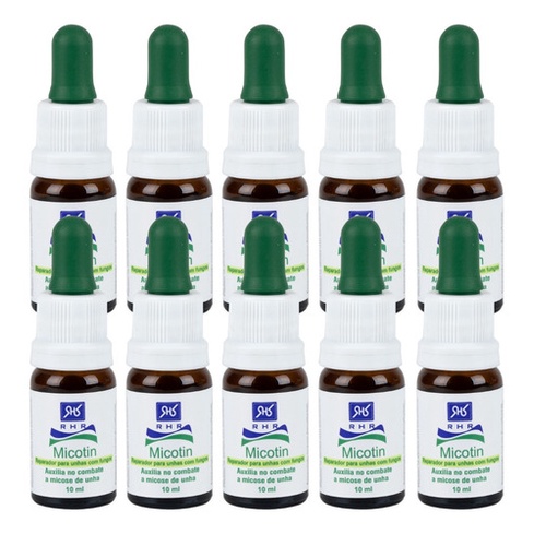 Kit Micose de unhas 10 unidades Micotin 10ml Conta Gotas