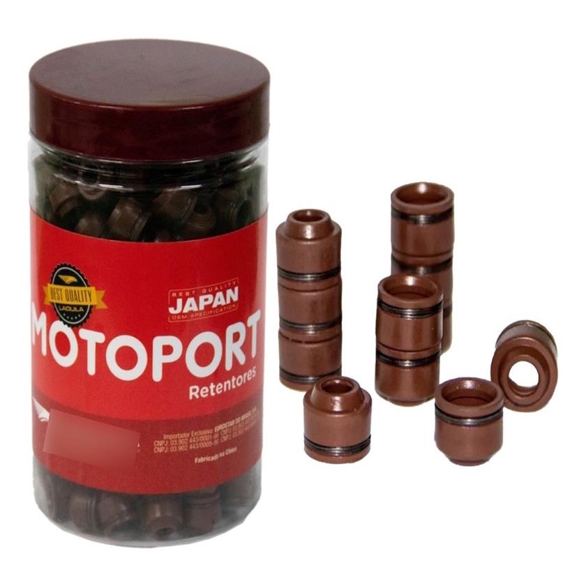 Retentor Valvula Pote Com 250pcs Motoport Cg 150 (marrom) em Oferta na Shopee