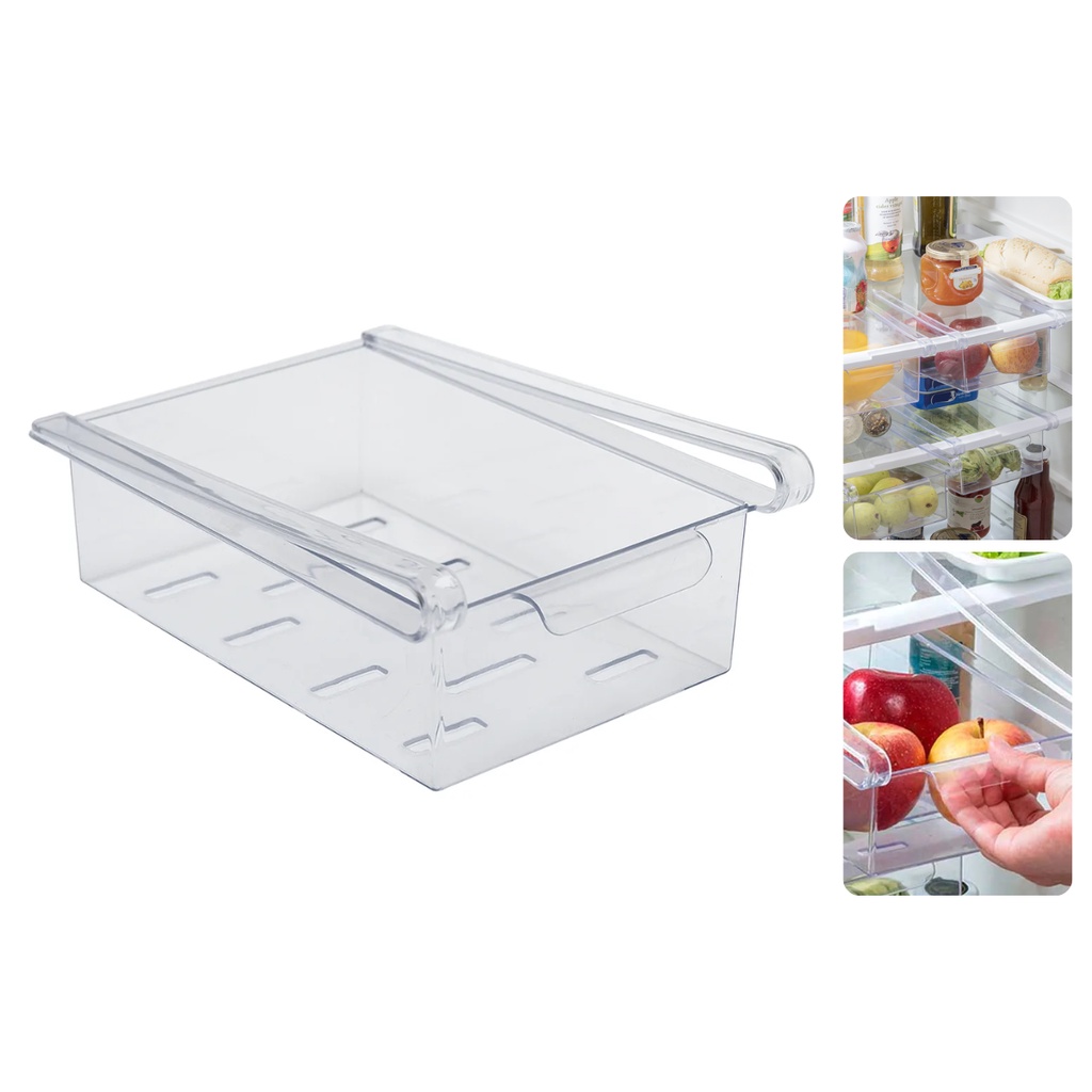 Organizador Geladeira Vegetais Com Suporte Móvel Acrílico