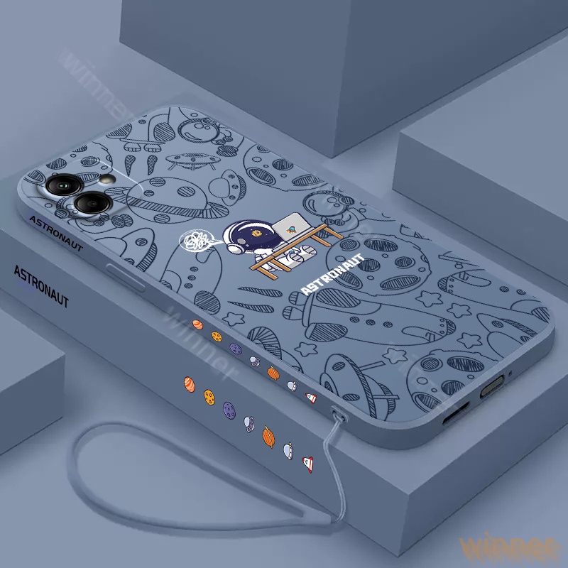 Capinha Samsung A04E A04 A03 A03S A02S A10 A10S A11 A04S A12 M12 F12 J7 Prime A13 5G Nave Espacial Macia Espaço 3A1SSTK
