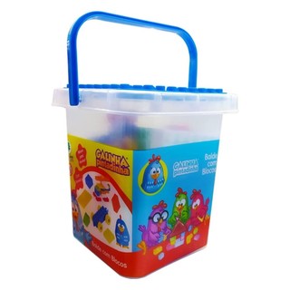Galinha Pintadinha Balde com Blocos 44 Peças  - Monte Libano em Oferta na Shopee